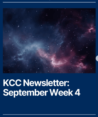 KCC Newsletter September Week 4 표지